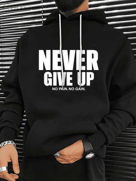 Buzo Saco Never Give Up Negro